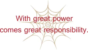 Great Power Great Responsibility Quote Wallpaper