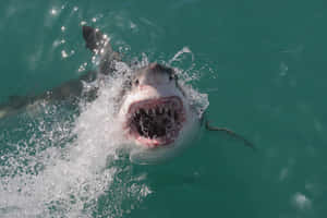 Great_ White_ Shark_ Surfacing Wallpaper