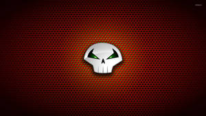 Gree-eyed Punisher Logo Wallpaper