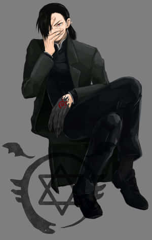 Greed Engulfed In Golden Flames Wallpaper