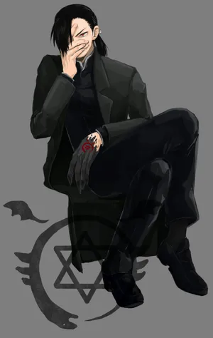 Greed Engulfed In Golden Flames Wallpaper