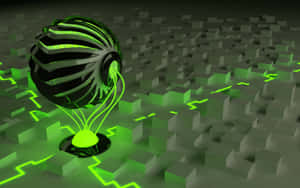 Green 3d Anime Ball Wallpaper