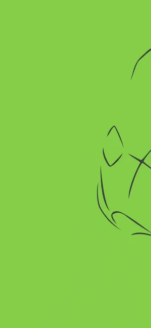 Green Aesthetic Minimalist Metapod Phone Wallpaper