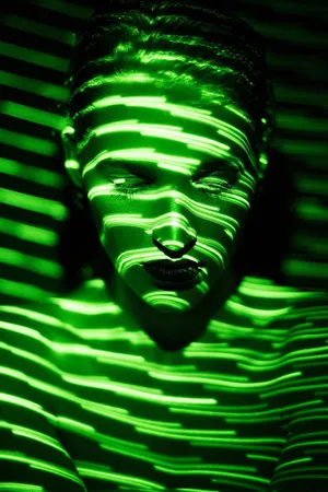 Green Aesthetic Tumblr Girl Glitch Wallpaper