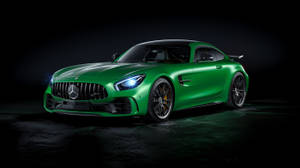 Green Amg Gt R In The Dark Wallpaper