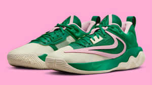 Green And Pink Nike Sneakers Wallpaper