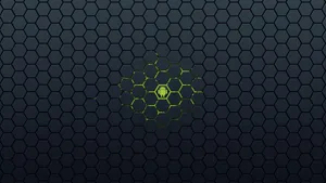 Green Android Black Hexagons Wallpaper