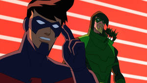 Green Arrow And Dick Grayson Wallpaper