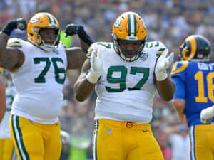 Green Bay Packers Kenny Clark And Mike Daniels Wallpaper
