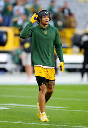 Green Bay Player Warmup Session Wallpaper