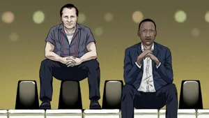 Green Book Illustrated Characters Sitting Wallpaper