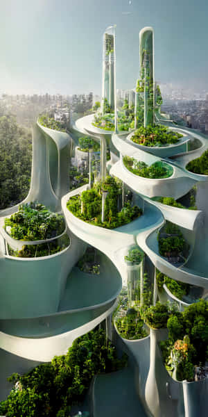 Green Buildings 818 X 1636 Wallpaper Wallpaper