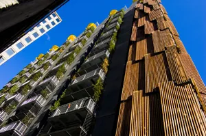 Green Buildings In An Urban Area Wallpaper