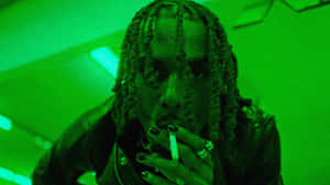 Green Carti Pfp With Cigarette Wallpaper