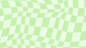 Green Checkered Wave Pattern Wallpaper