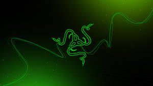 Green Connected Lines Razer Wallpaper