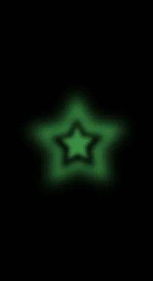 Green Cyber Star Glow Wallpaper