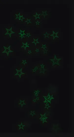 Green Cyber Star Glow Wallpaper