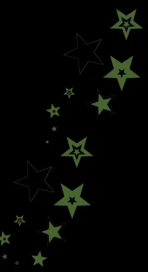 Green Cyber Star Trail Wallpaper