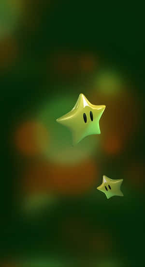 Green Cyber Star Y2k Aesthetic Wallpaper