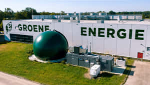 Green Energy Facility Aerial View Wallpaper