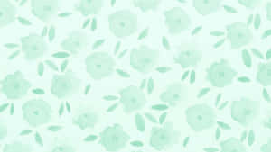 Green Floral Pattern Background Wallpaper