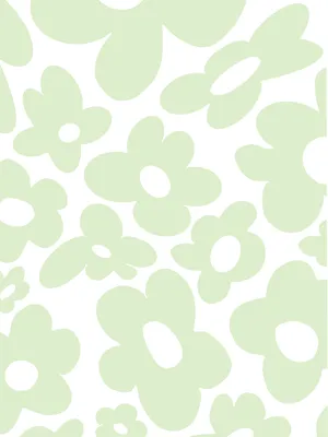 Green Floral Pattern Background Wallpaper