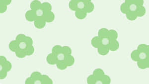 Green Floral Y2 K Pattern Background Wallpaper