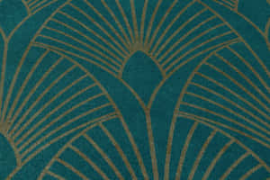 Green Gold Art Deco Pattern Wallpaper
