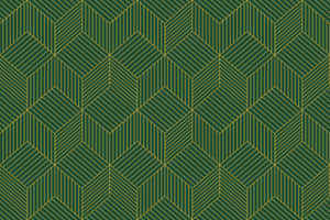 Green Gold Geometric Pattern Wallpaper