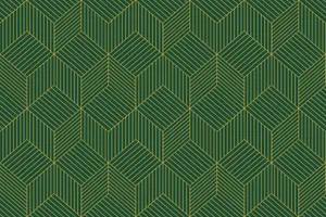 Green Gold Geometric Pattern Wallpaper