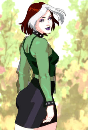 Green Goth Aesthetic Anime Character Wallpaper