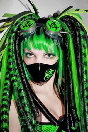 Green Goth Aesthetic Portrait Wallpaper