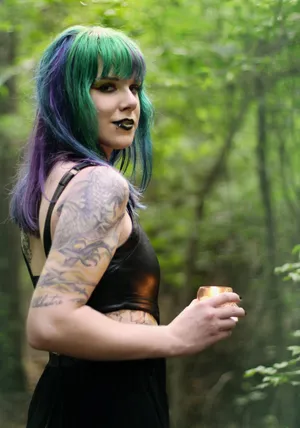 Green Goth Forest Vibe.jpg Wallpaper