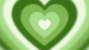 Green Heart Aura Background Wallpaper