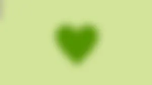 Green Heart Aura Blur Background Wallpaper