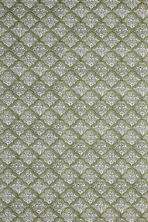 Green Heart Pattern Fabric Wallpaper