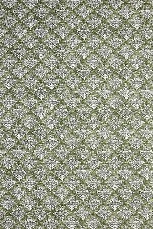 Green Heart Pattern Fabric Wallpaper