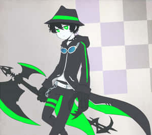 Green_ Highlighted_ Anime_ Character Wallpaper