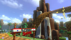 Green Hill Zone Welcome Sign Wallpaper