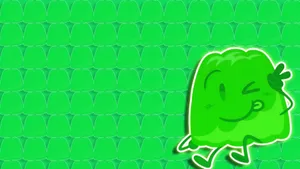 Green Jelly Character B F D I Wallpaper