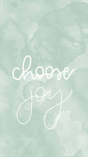 Green Joy Quote Wallpaper