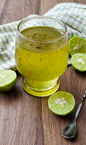 Green Kaffir Lime Citrus Fruits Wallpaper