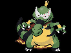 Green Krookodile Pixel Wallpaper