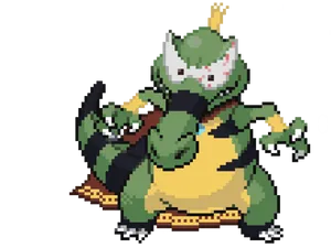 Green Krookodile Pixel Wallpaper