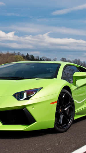 Green Lamborghini Iphone Screensaver Wallpaper