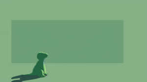 Green Laptopand Dinosaur Toy Shadow Wallpaper