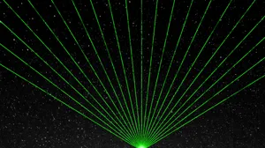 Green Laser Light Show Night Sky Wallpaper