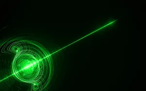 Green Laser Light Spiral Pattern Wallpaper