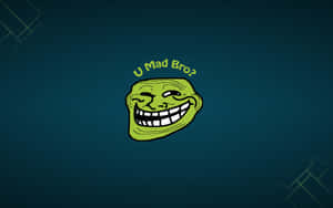 Green Laughing Troll Face Meme Laptop Wallpaper